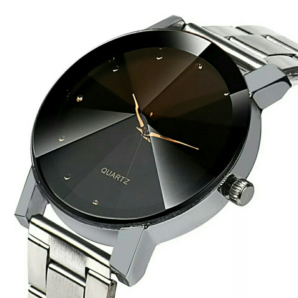 ● 2 / $15 ●  NEW MEN'S STAINLESS STEEL BAND WATCH - Picture 2 of 7